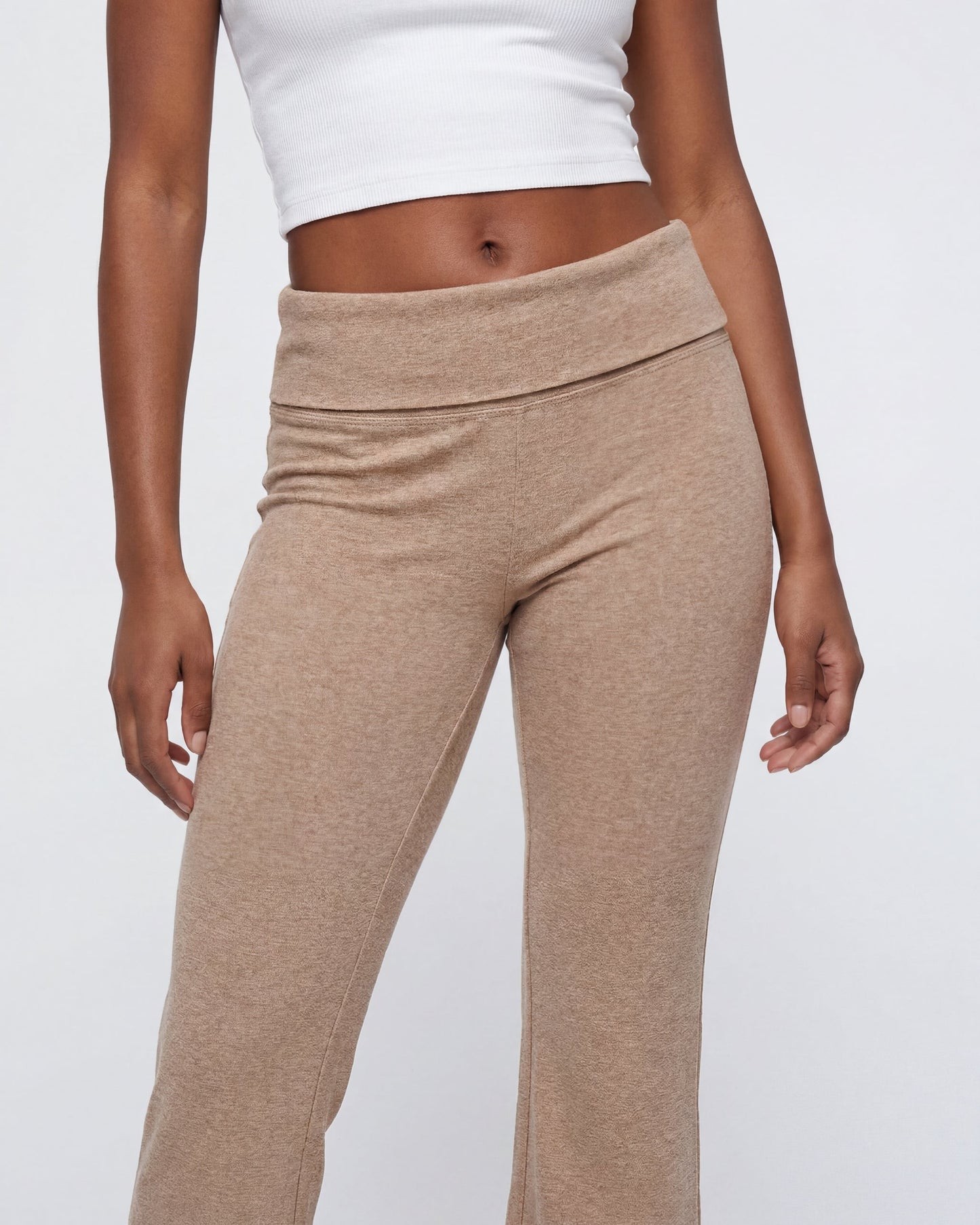 Foldover Waist Flare Legging