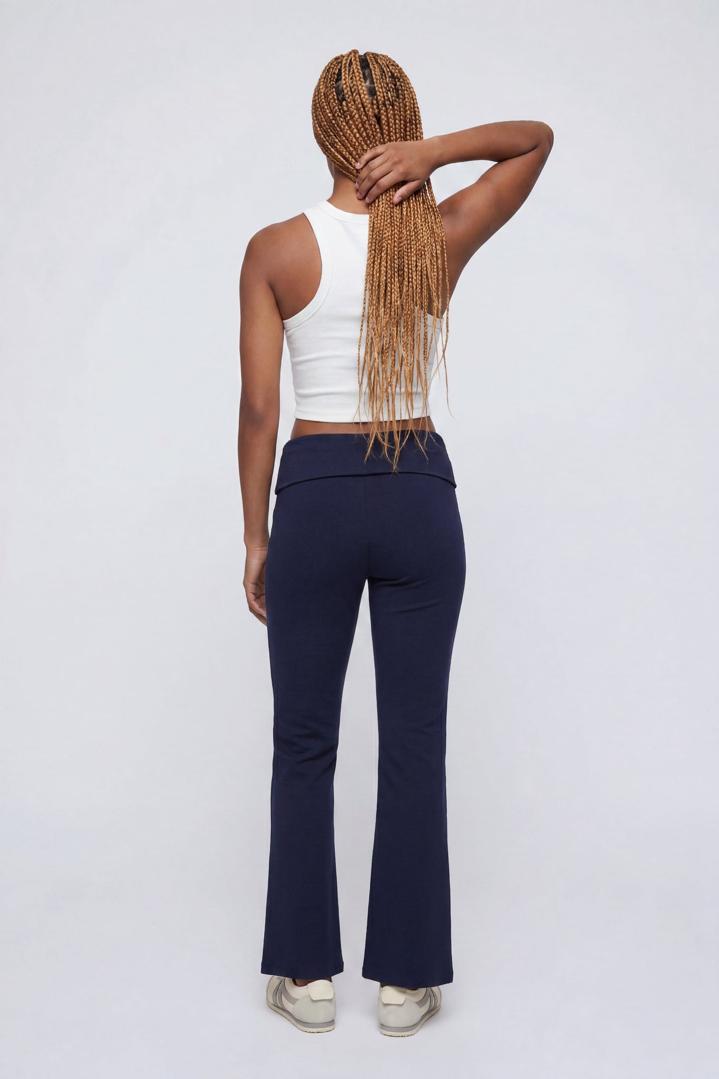 Foldover Waist Flare Legging