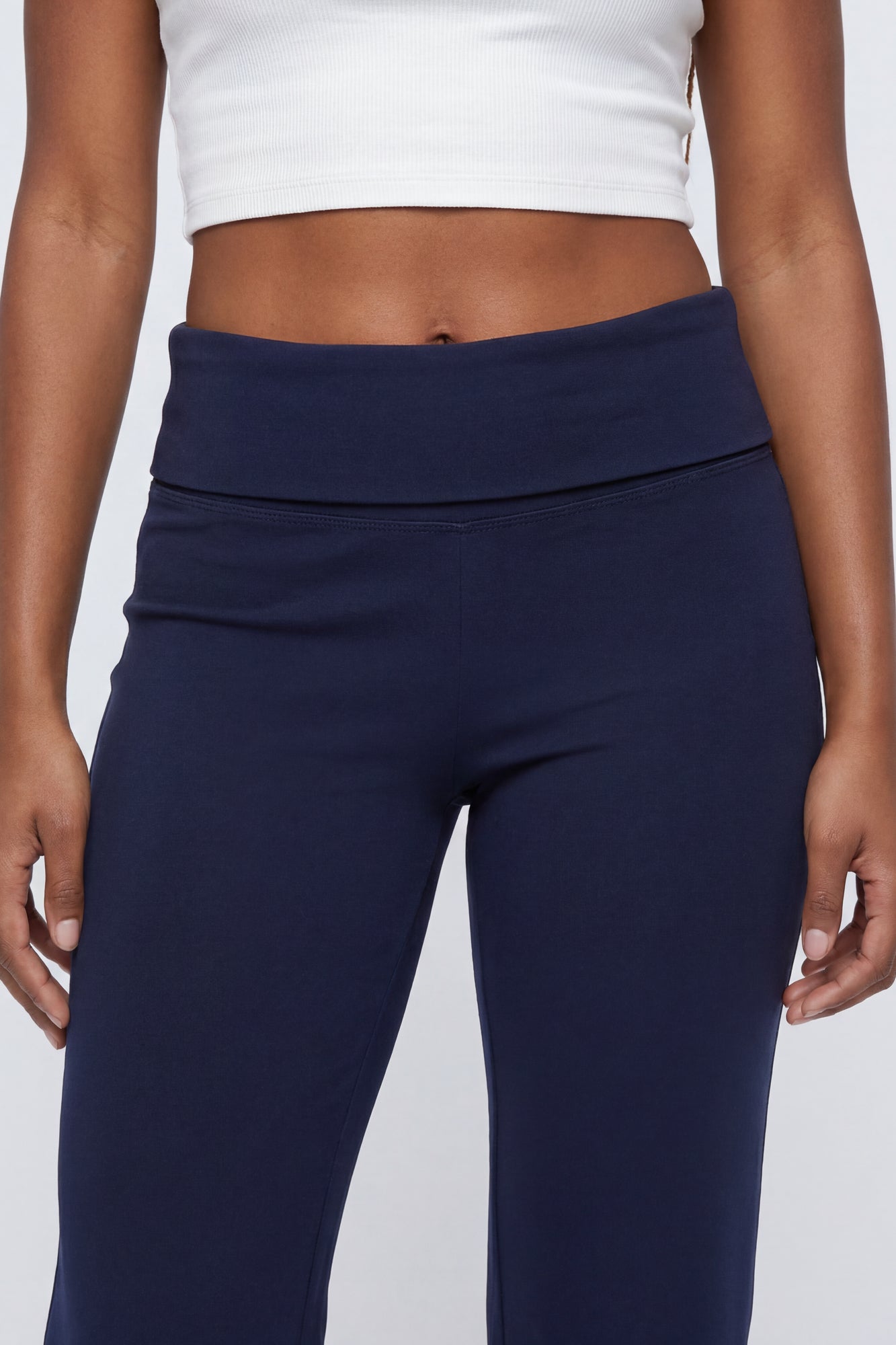 Foldover Waist Flare Legging