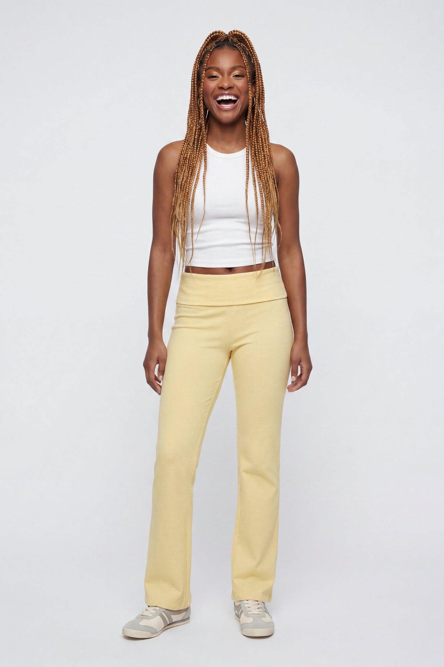 Foldover Waist Flare Legging