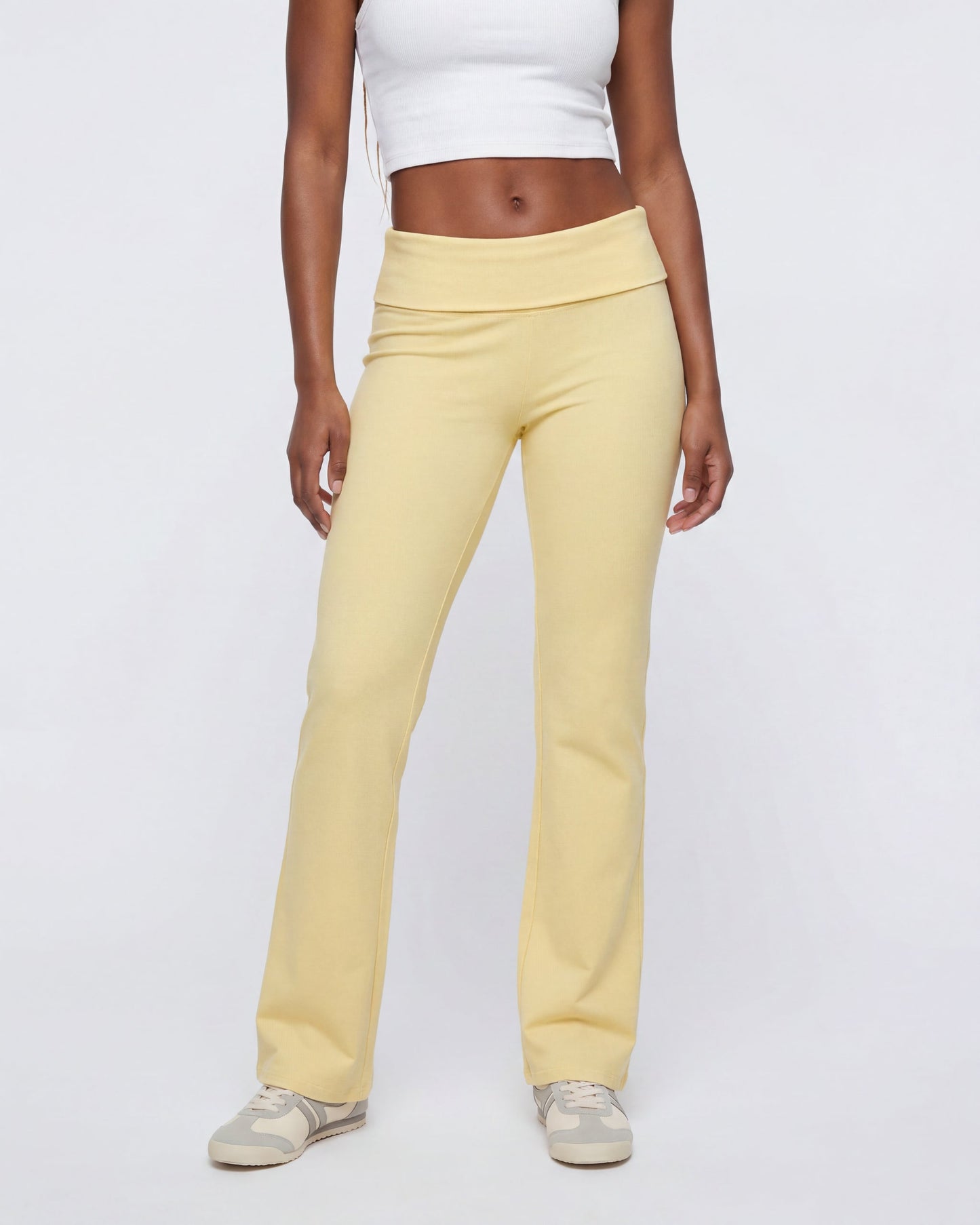 Foldover Waist Flare Legging