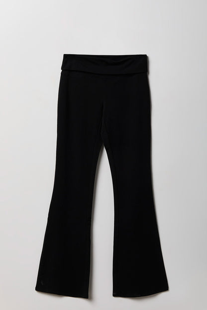 Foldover Waist Flare Legging