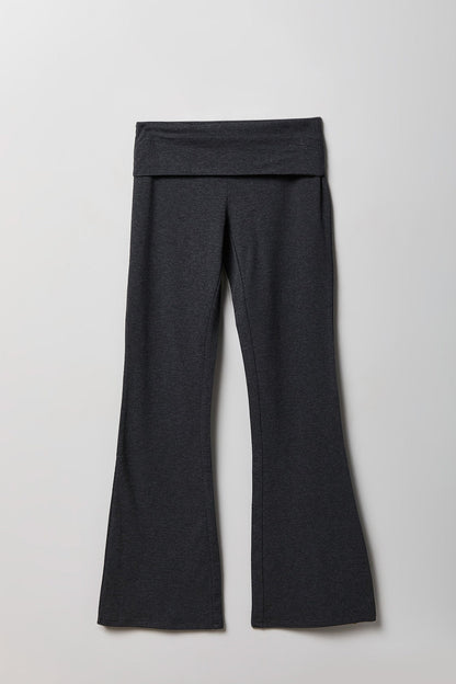 Foldover Waist Flare Legging