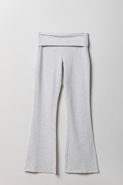 Foldover Waist Flare Legging
