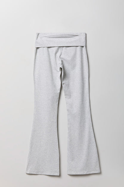 Foldover Waist Flare Legging