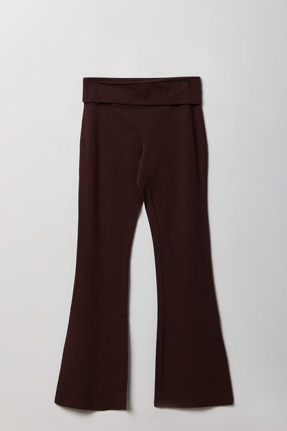 Foldover Waist Flare Legging