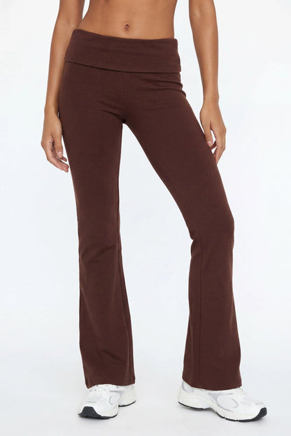 Foldover Waist Flare Legging