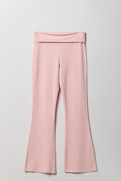 Foldover Waist Flare Legging