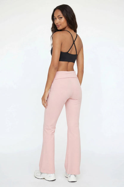 Foldover Waist Flare Legging