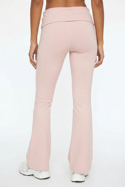 Foldover Waist Flare Legging