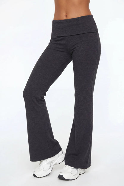 Foldover Waist Flare Legging