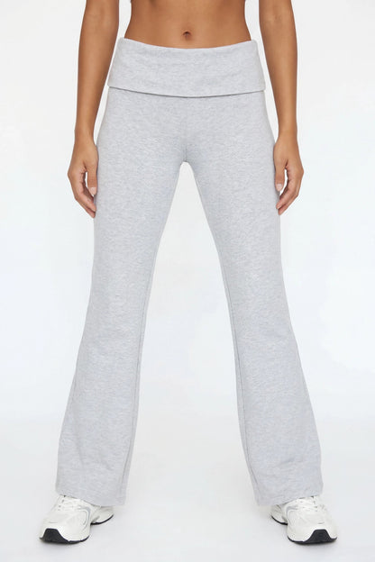 Foldover Waist Flare Legging