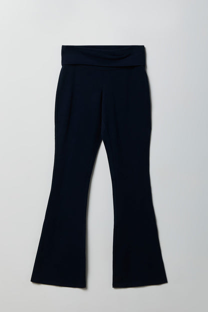 Foldover Waist Flare Pant