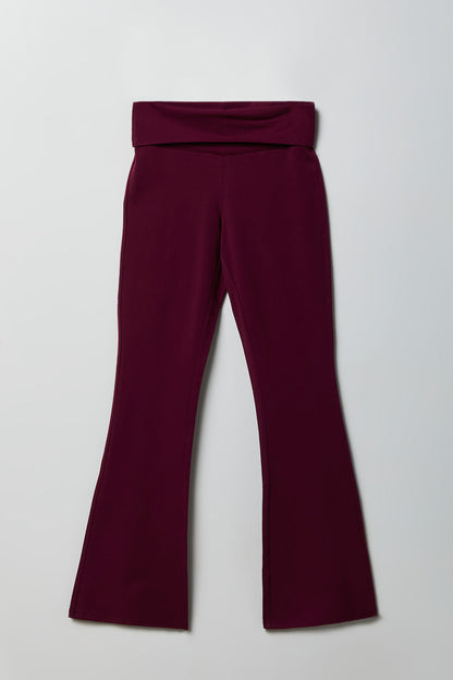 Foldover Waist Flare Pant