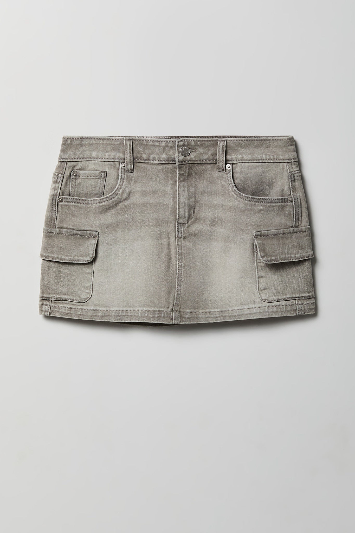 Denim Mini Cargo Skort