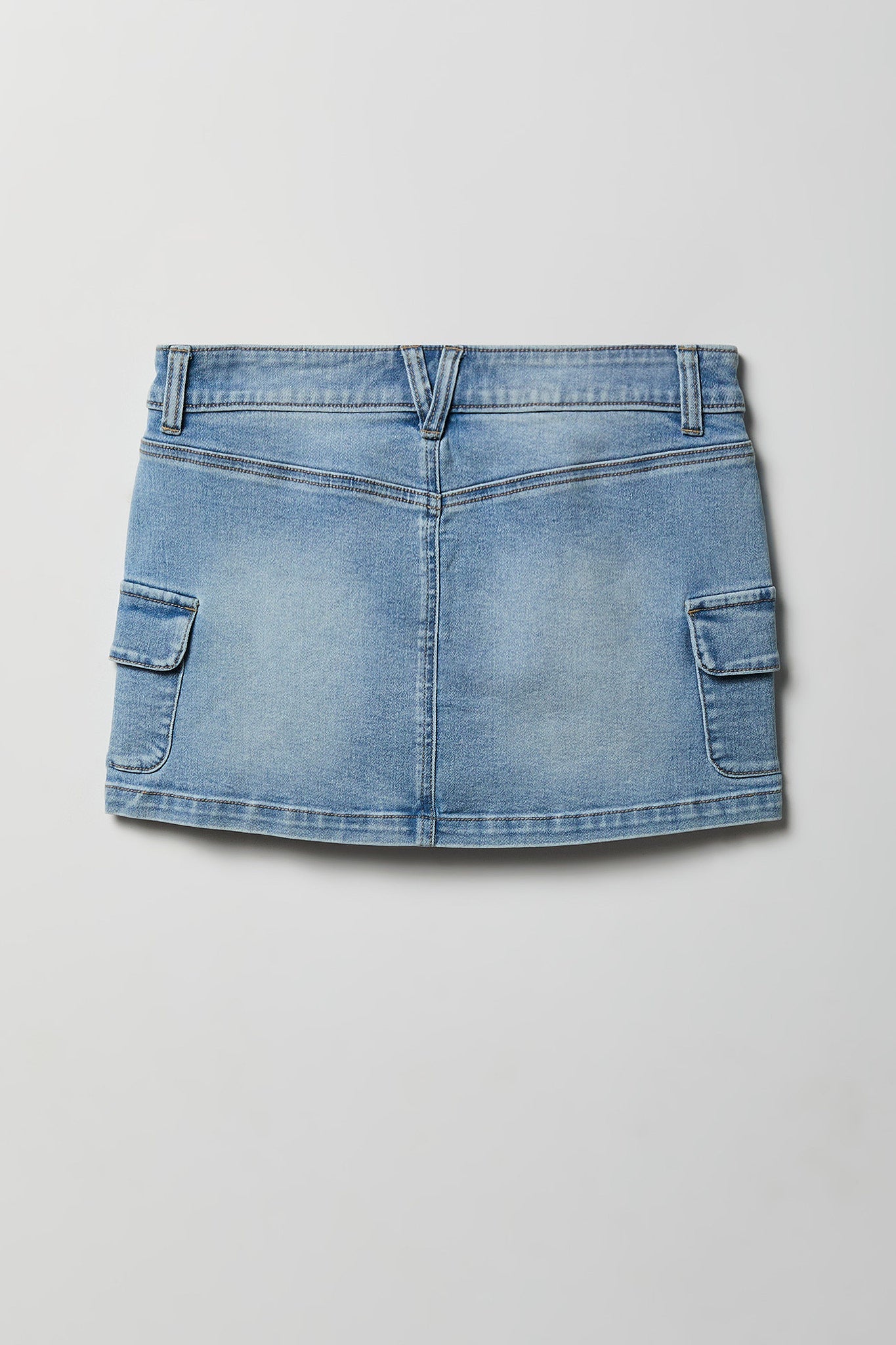 Denim Mini Cargo Skort