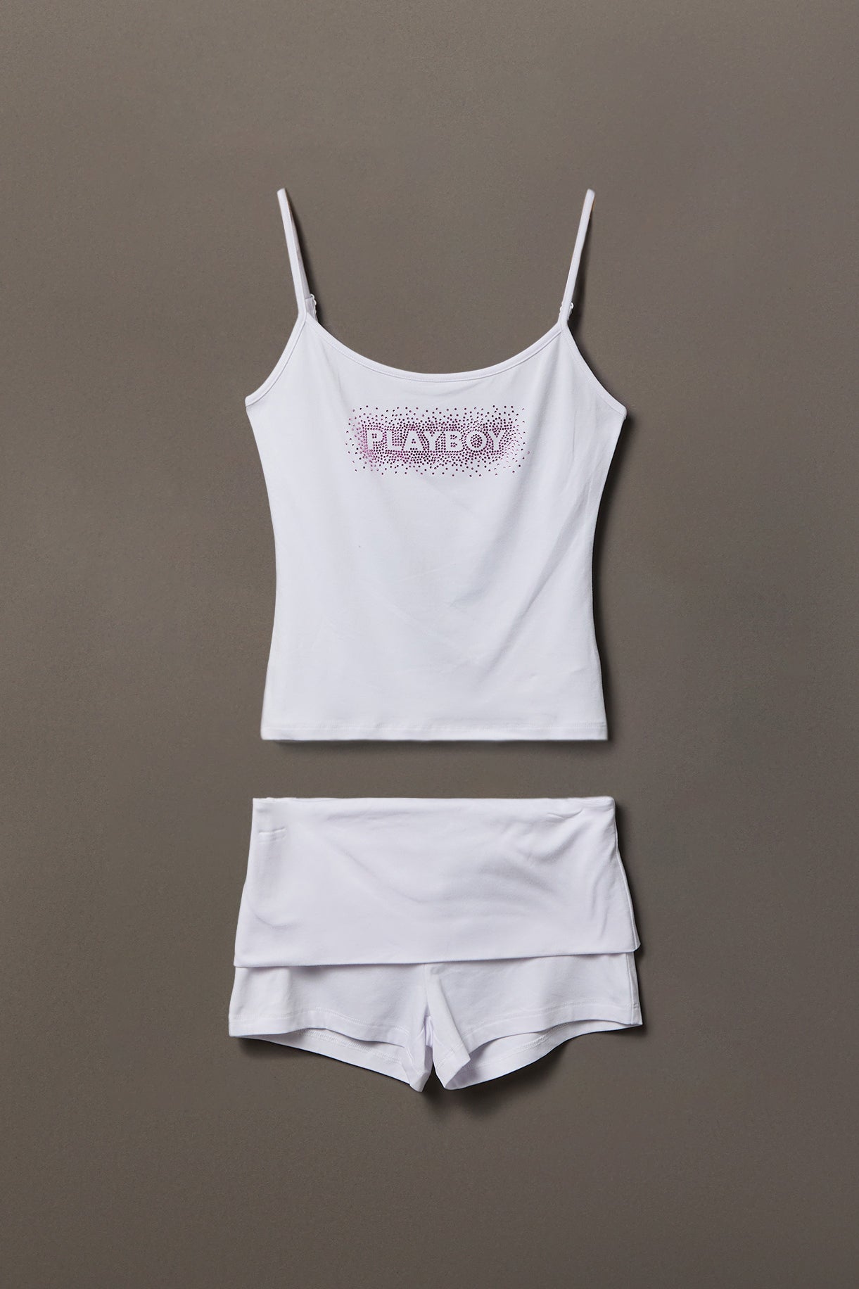 Playboy Rhinestone Tank & Foldover Short Set