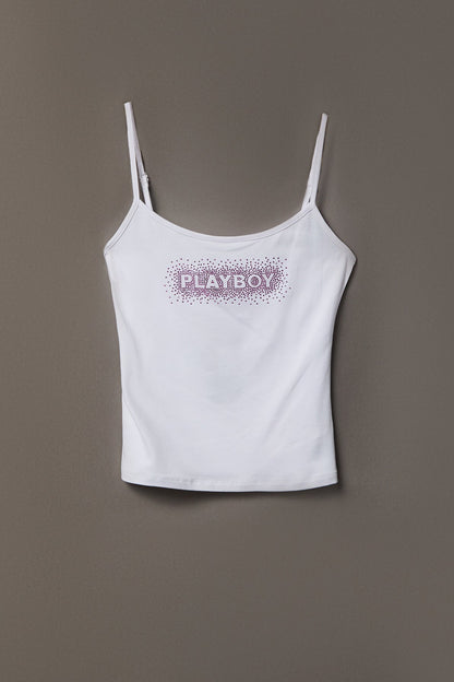 Playboy Rhinestone Tank & Foldover Short Set