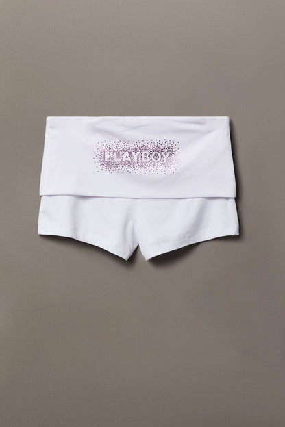 Playboy Rhinestone Tank & Foldover Short Set