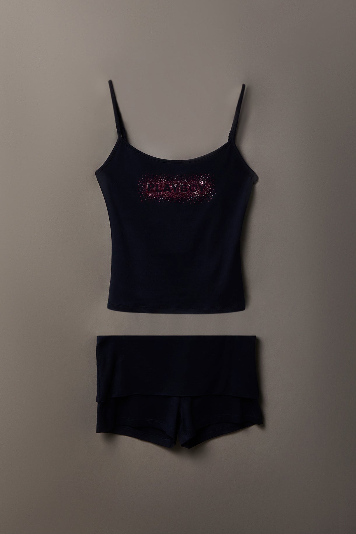 Playboy Rhinestone Tank & Foldover Short Set