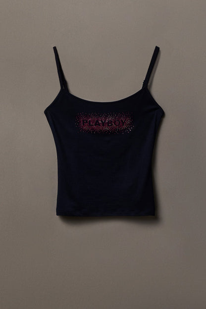 Playboy Rhinestone Tank & Foldover Short Set