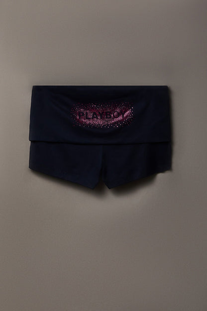 Playboy Rhinestone Tank & Foldover Short Set
