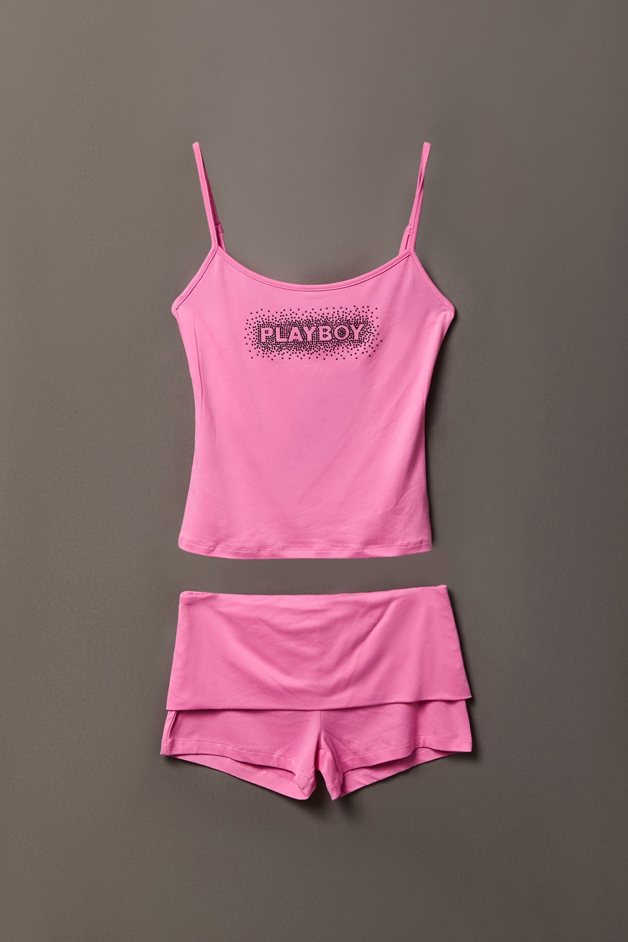 Playboy Rhinestone Tank & Foldover Short Set