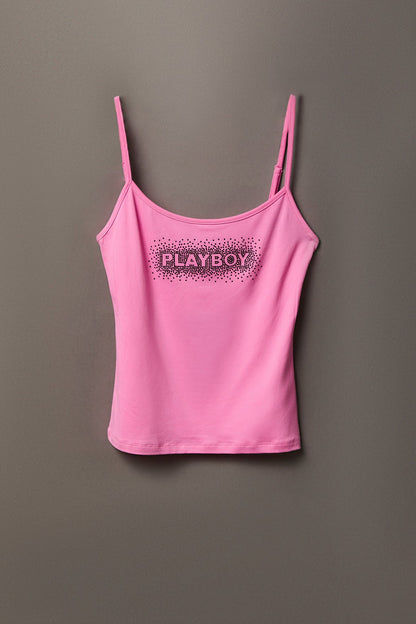 Playboy Rhinestone Tank & Foldover Short Set