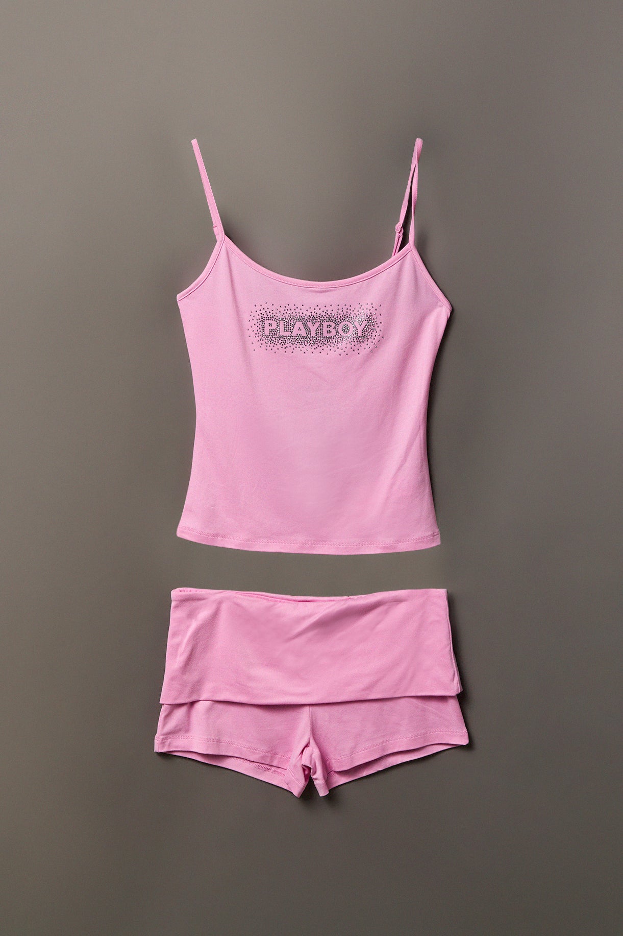 Playboy Rhinestone Tank & Foldover Short Set