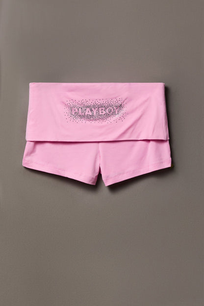 Playboy Rhinestone Tank & Foldover Short Set