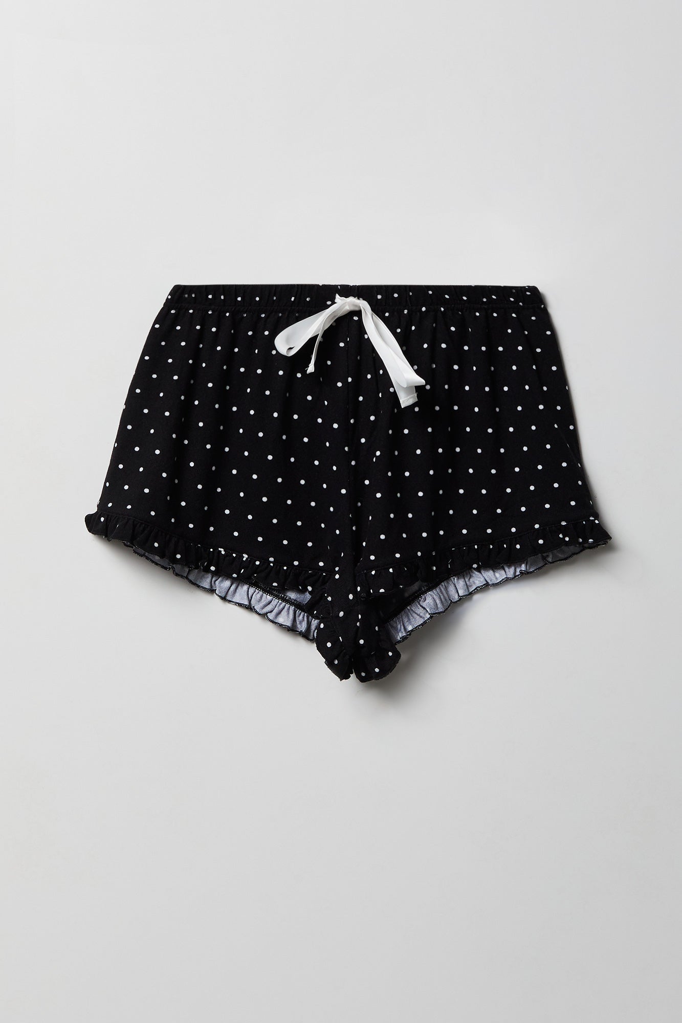 Ruffle Button-Up Top & Short Pajama Set