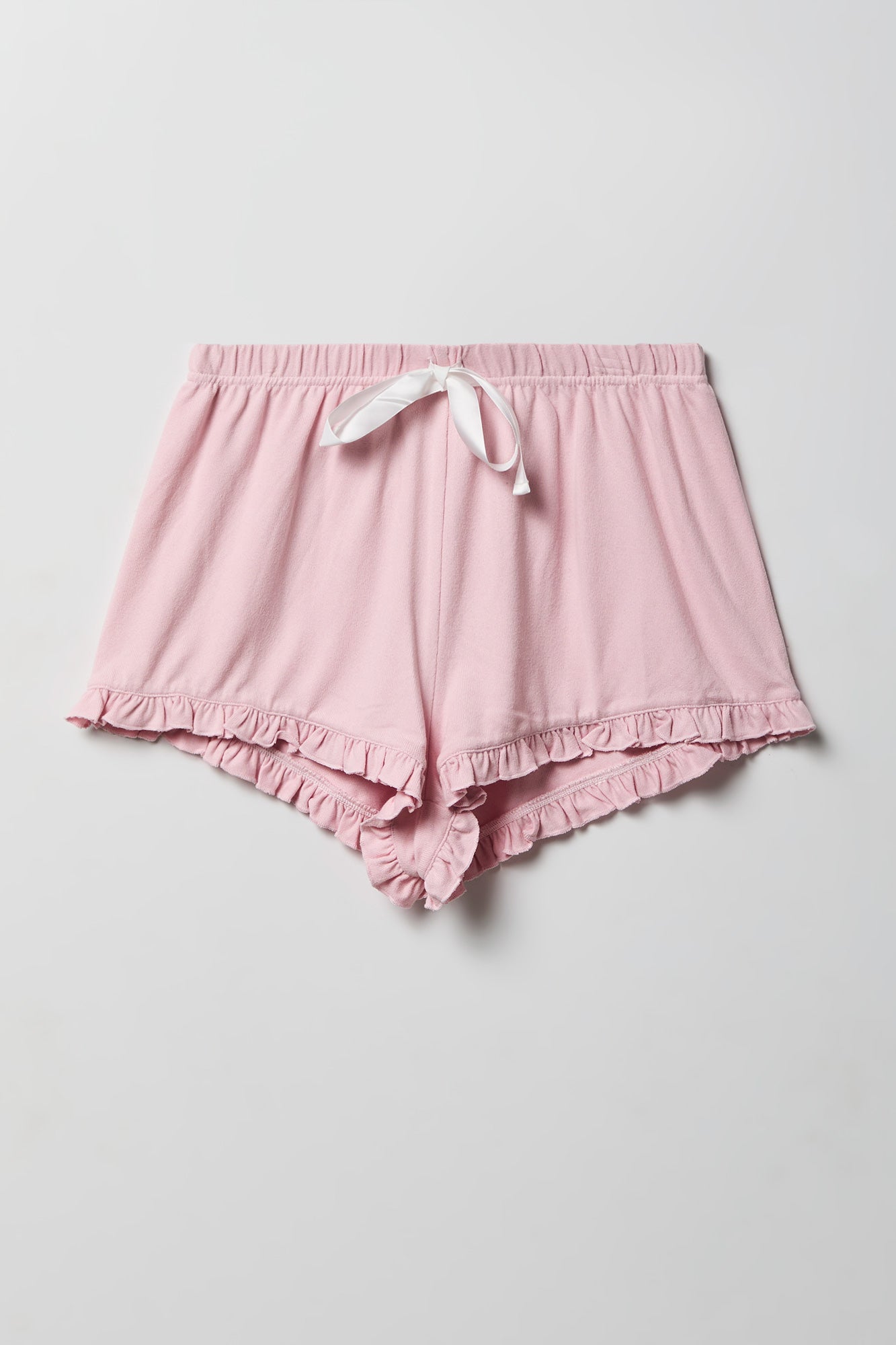 Ruffle Button-Up Top & Short Pajama Set