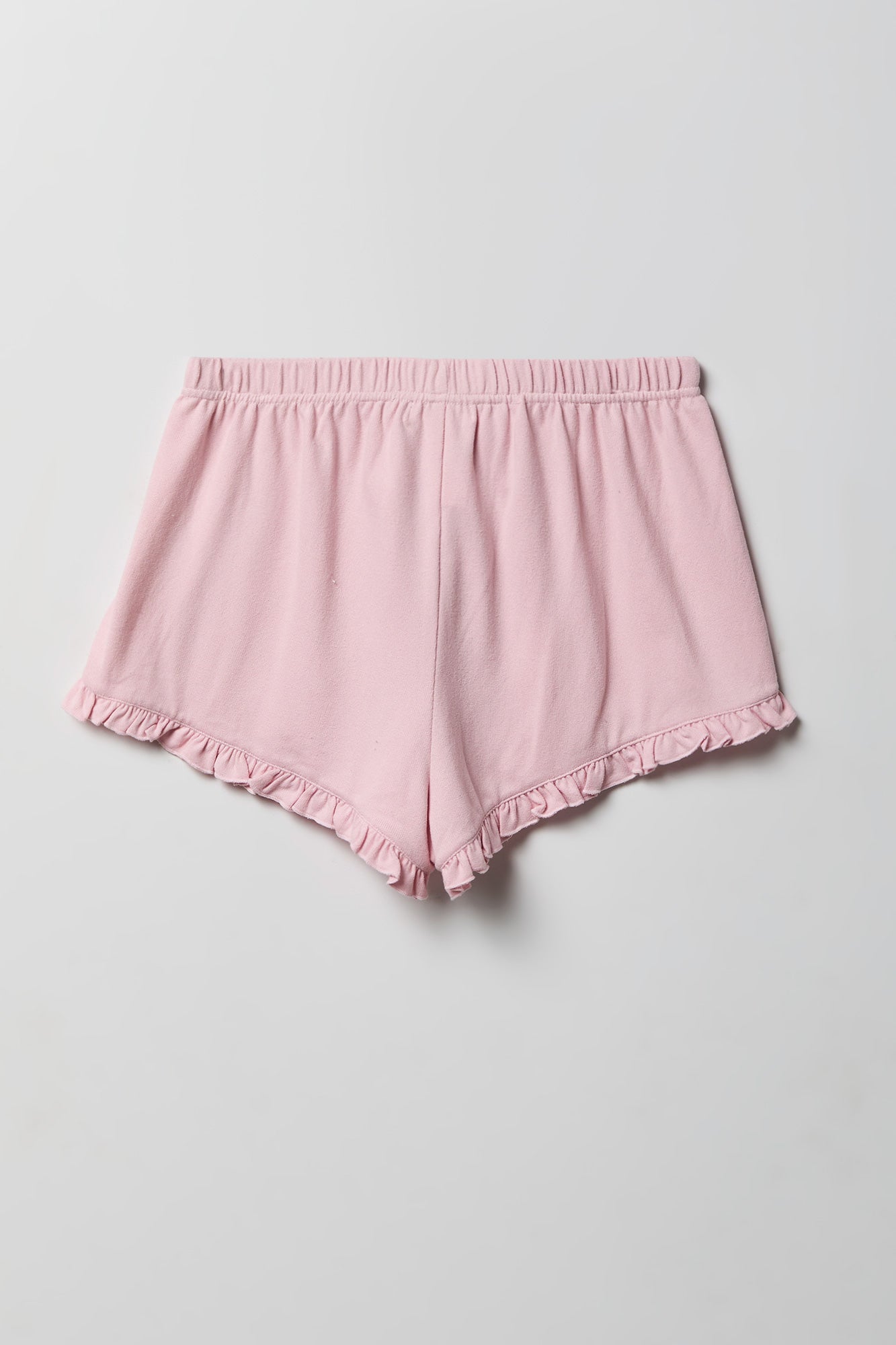 Ruffle Button-Up Top & Short Pajama Set