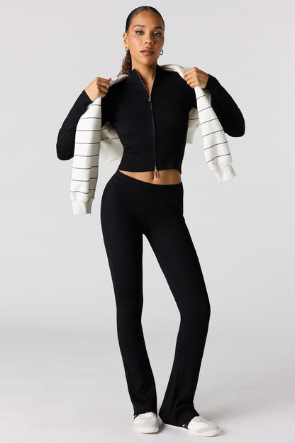 Ribbed Flare Pant