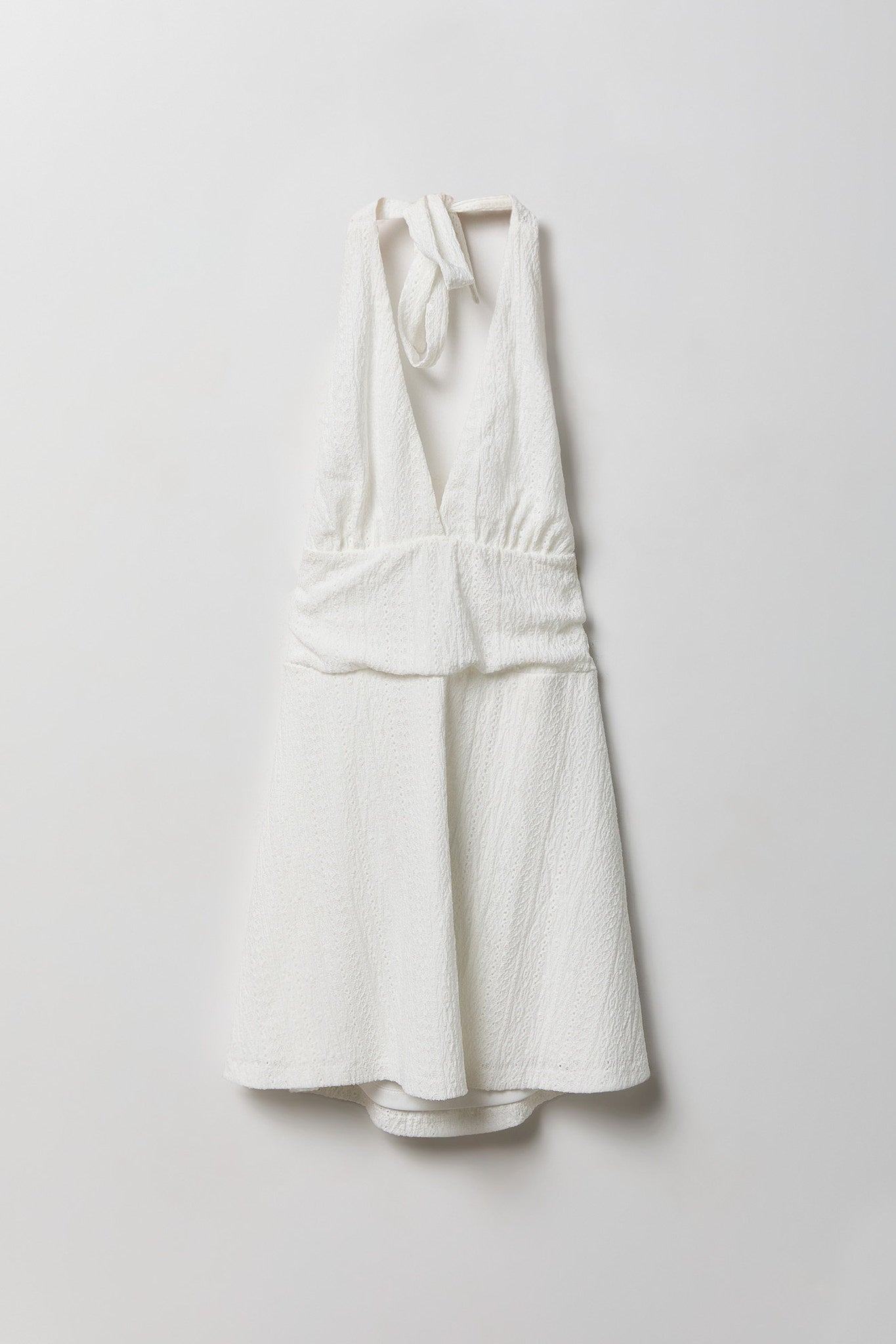 Textured Mini Halter Dress