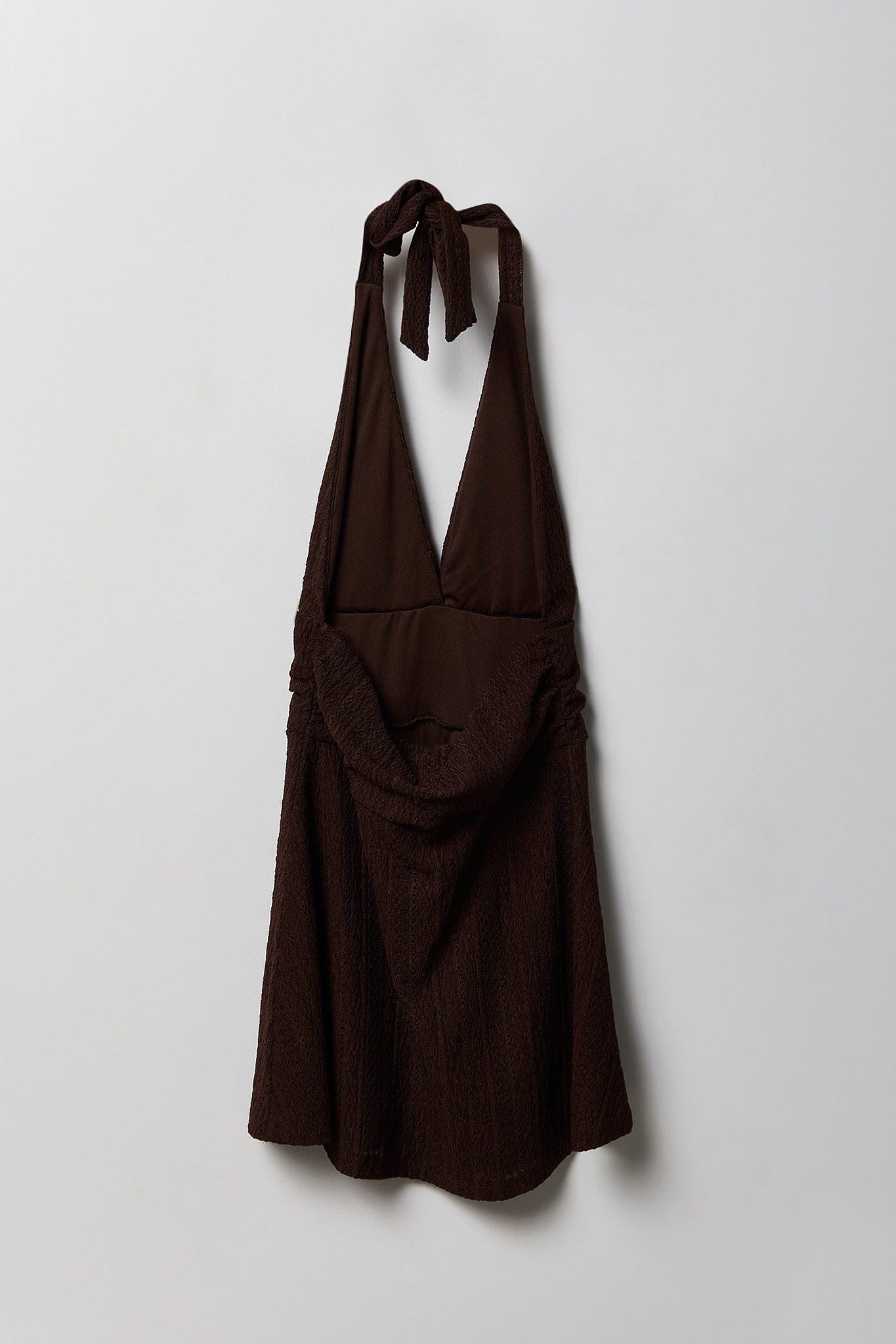 Textured Mini Halter Dress