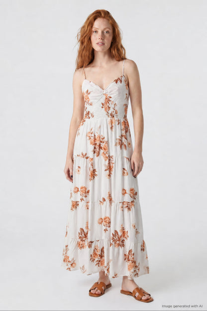 Floral Tiered Maxi Dress
