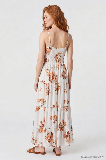 Floral Tiered Maxi Dress