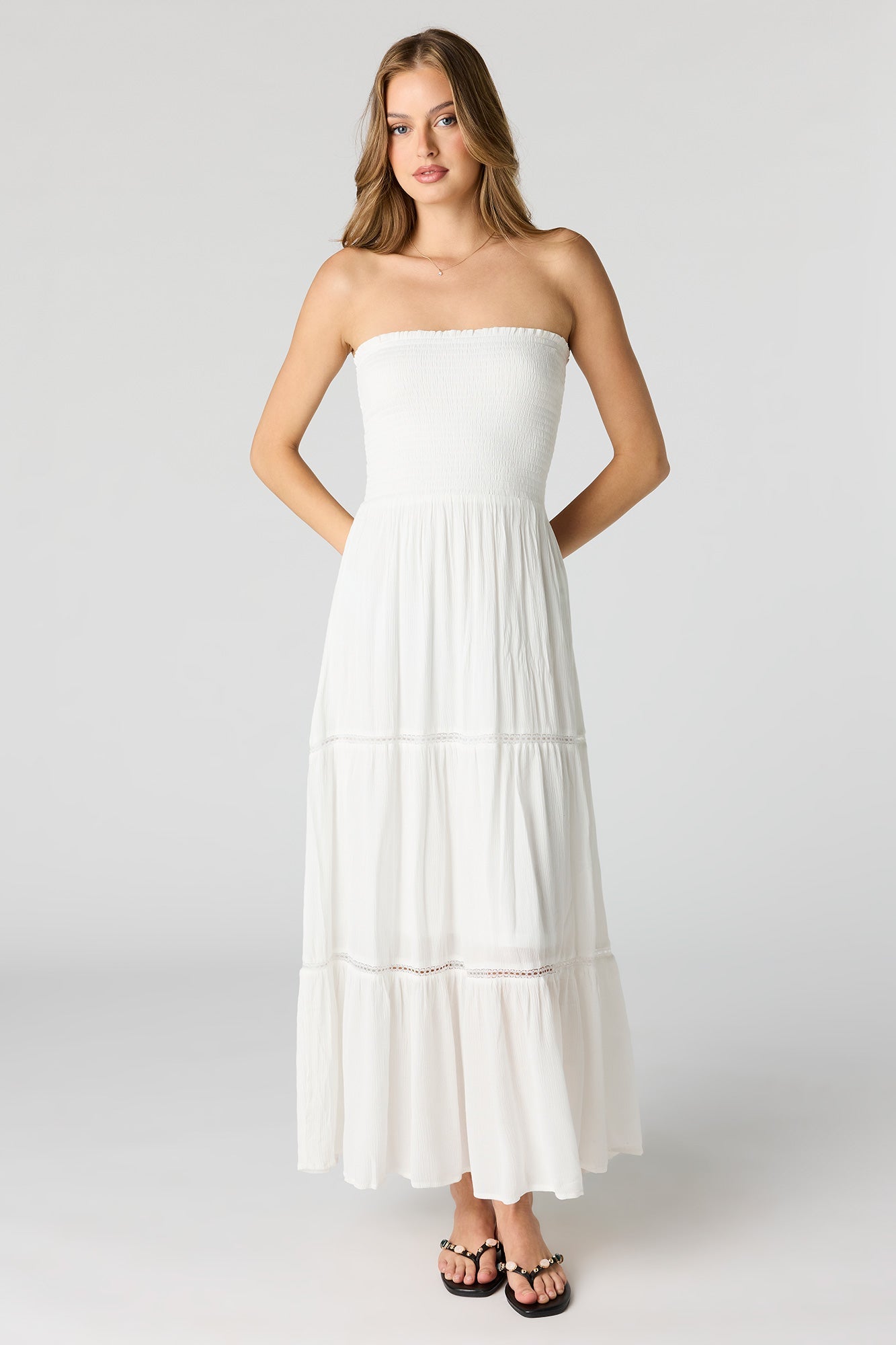 Smocked Tiered Maxi Dress