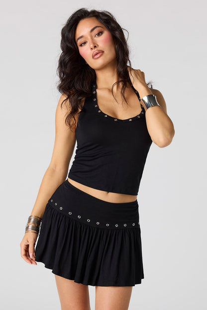 Eyelet Mini Skort