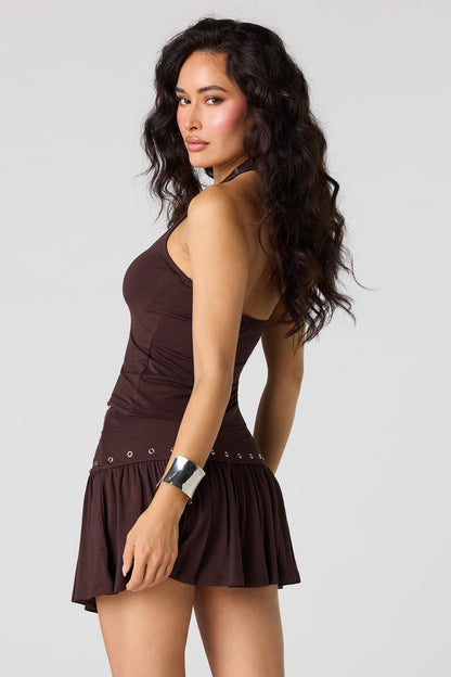 Eyelet Mini Skort