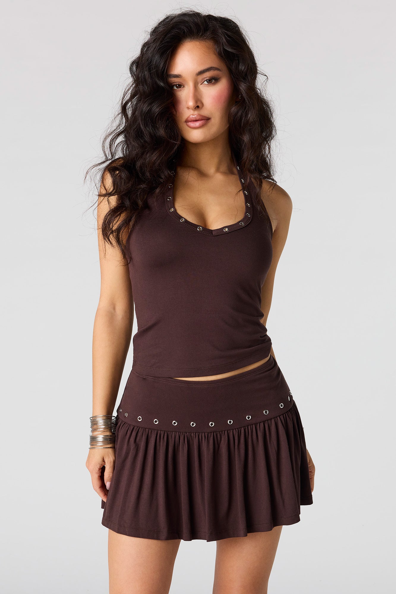Eyelet Mini Skort