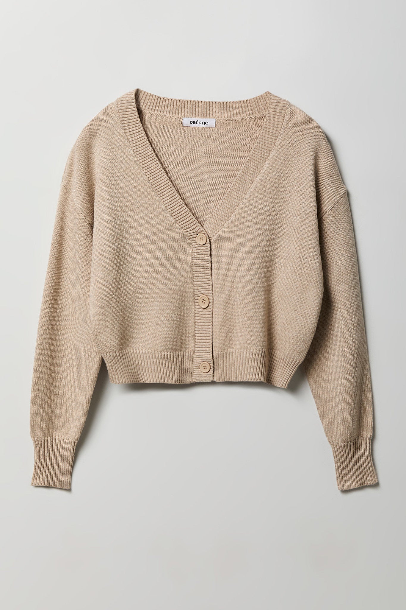 V-Neck Button-Up Cardigan