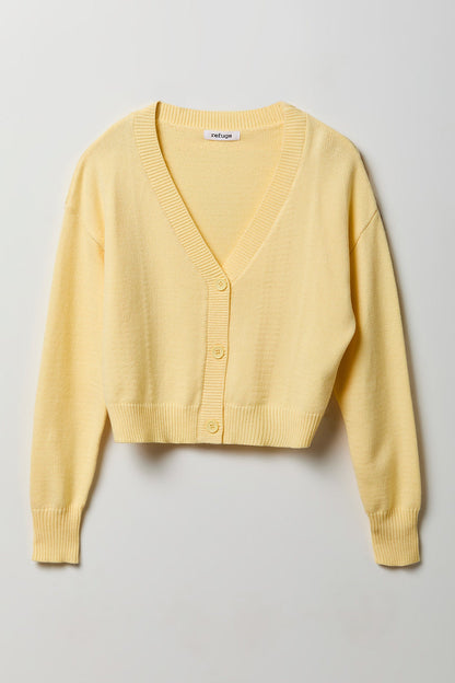 V-Neck Button-Up Cardigan