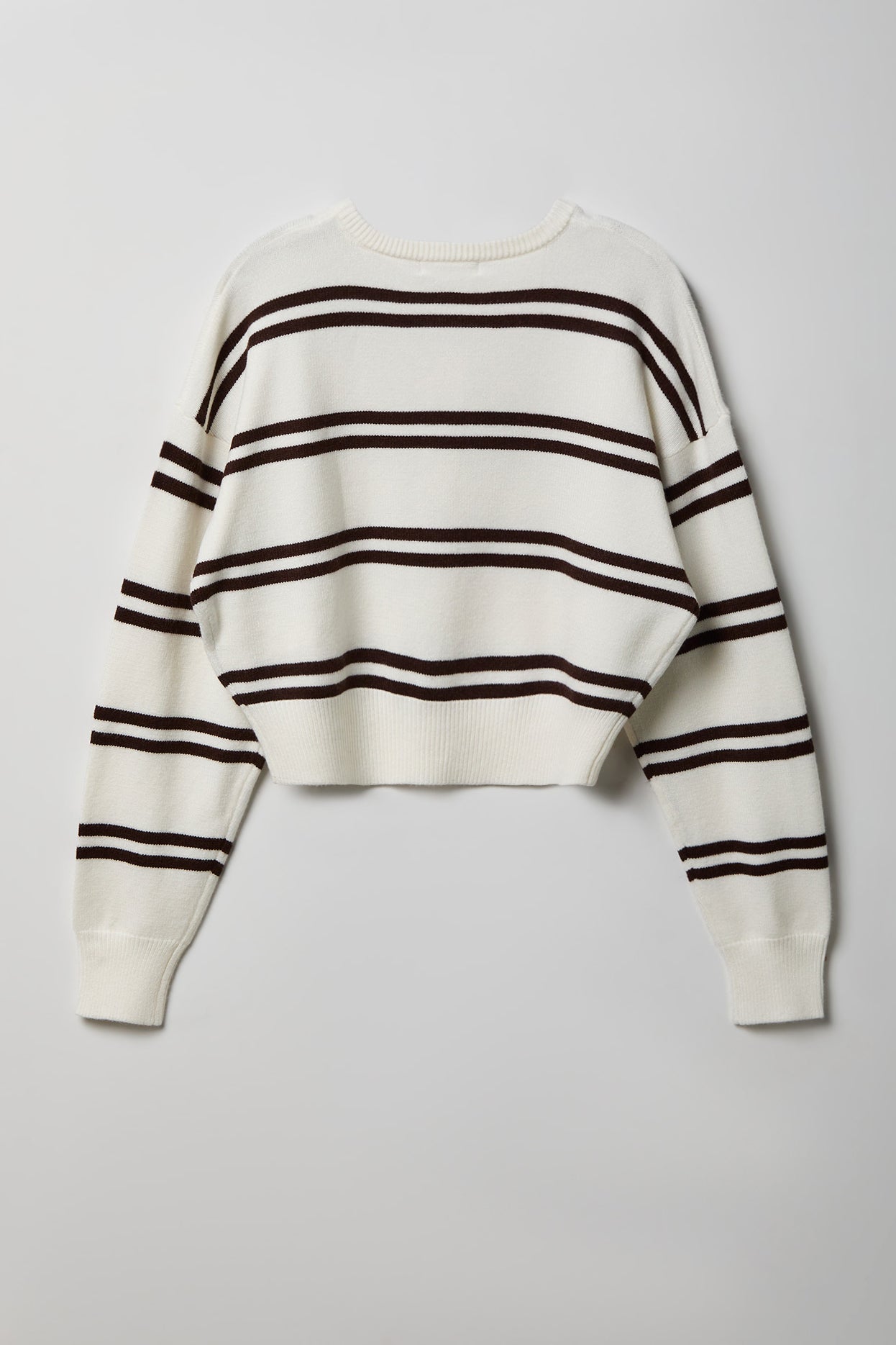 Striped Button-Up Cardigan
