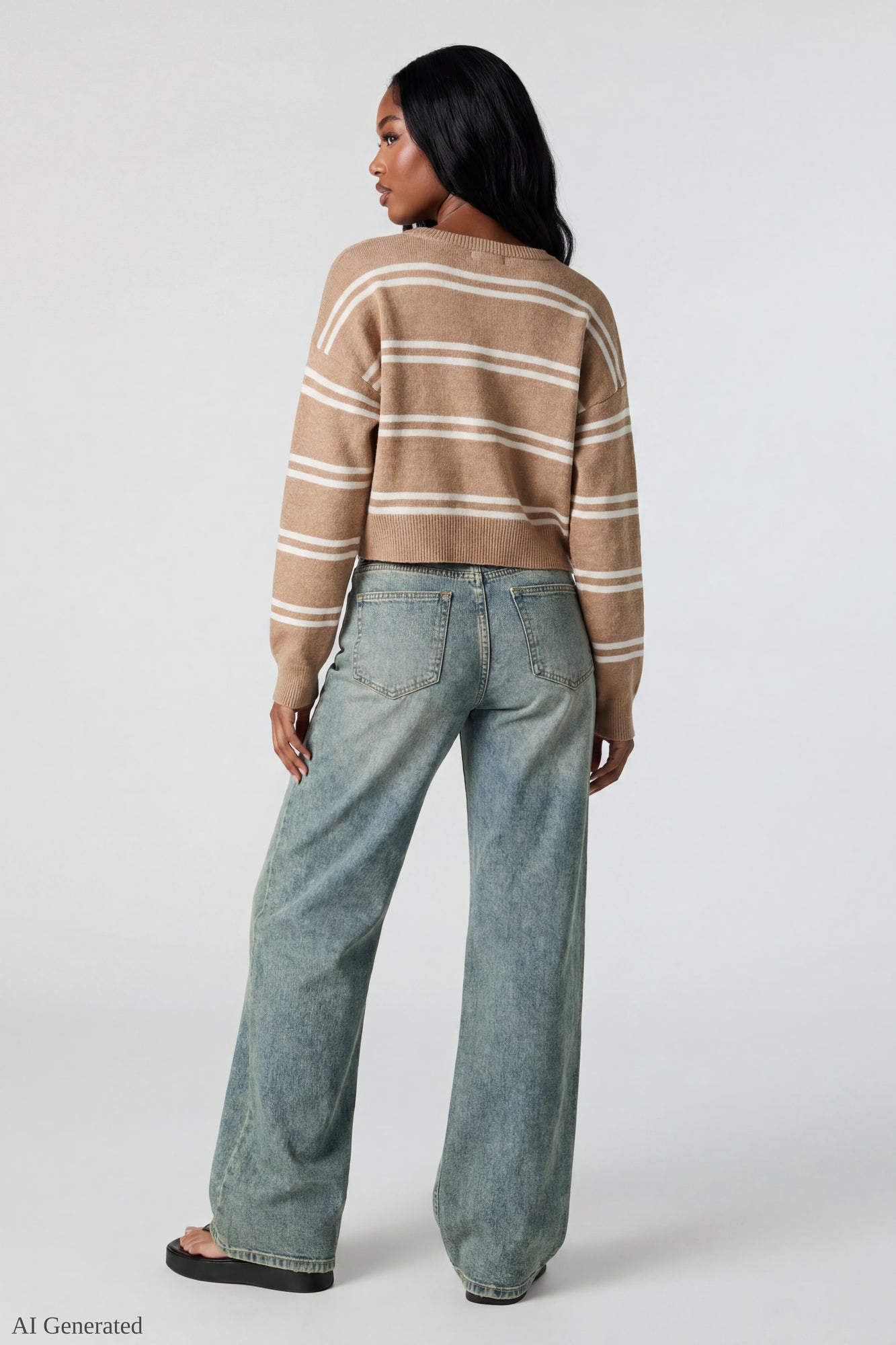 Striped Button-Up Cardigan
