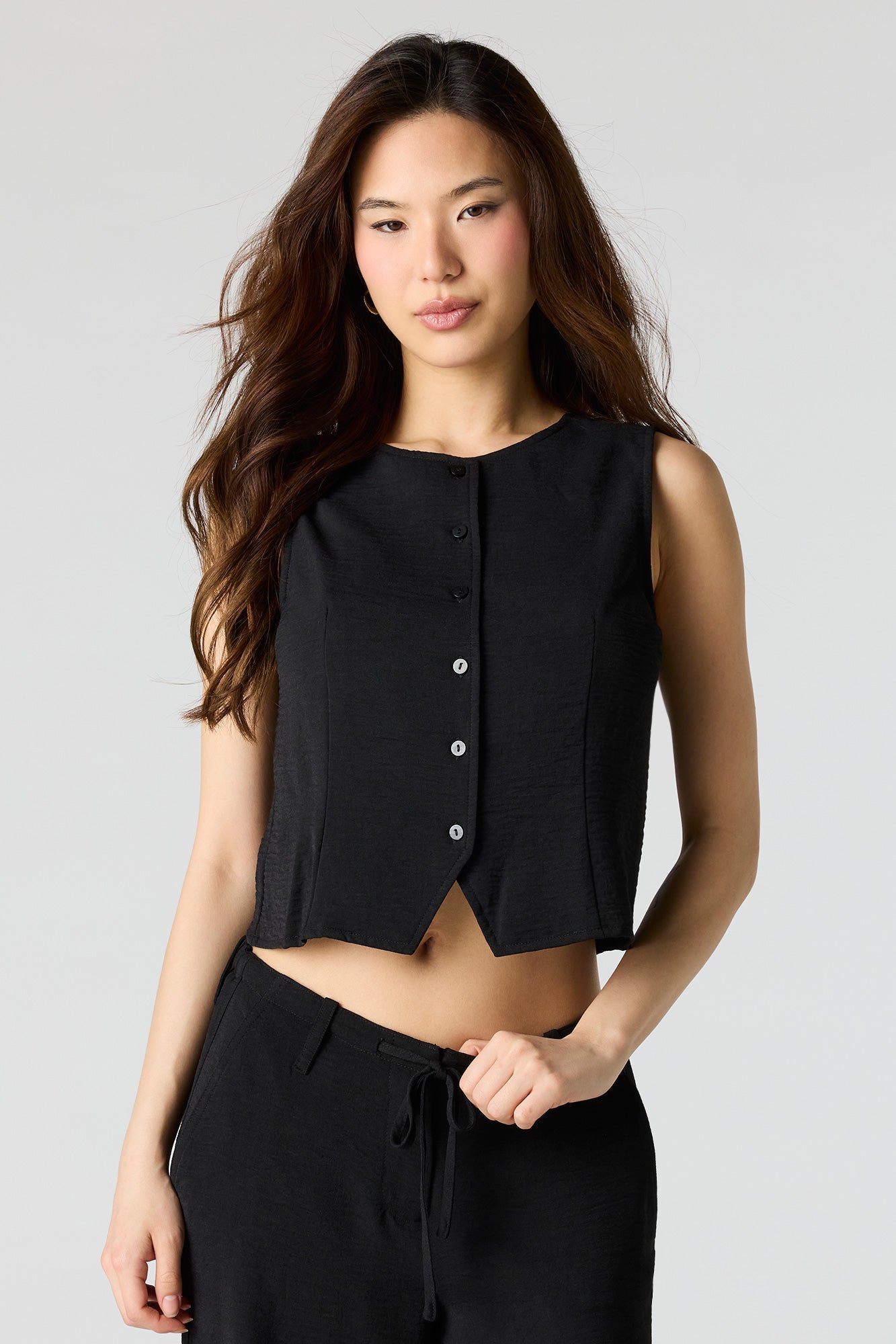 Flowy Button-Up Vest