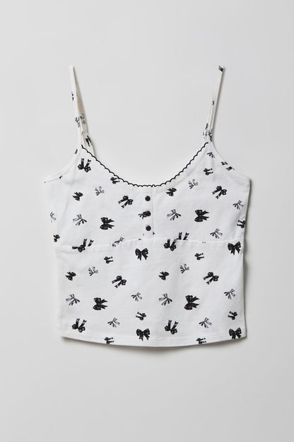 Printed Tank & Boy Short Pajama Set