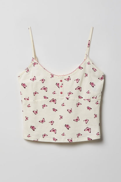 Printed Tank & Boy Short Pajama Set