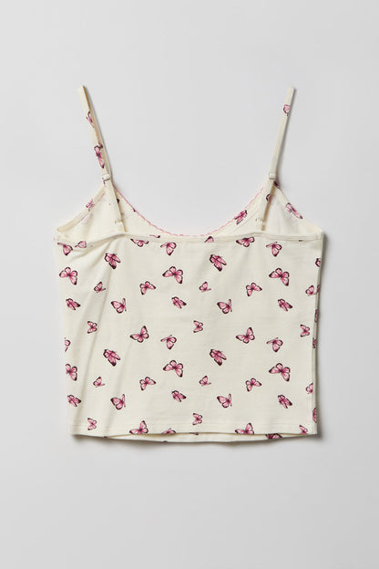 Printed Tank & Boy Short Pajama Set